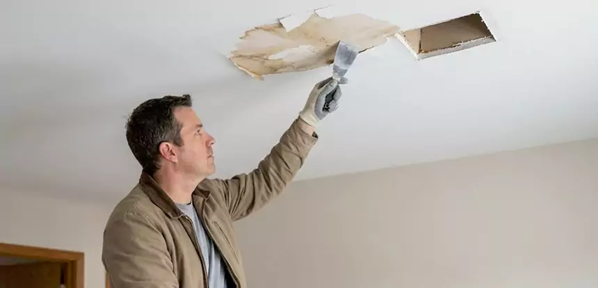 Ceiling Water Stain and Drywall Repair in Manitou Springs